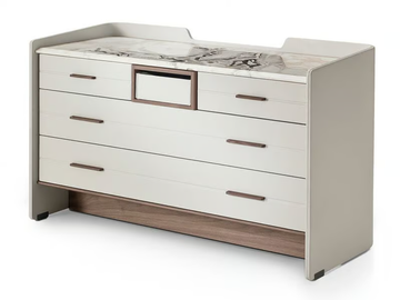 JEAN MARIE - Wooden chest of drawers with marble top by i 4 Mariani - view 2